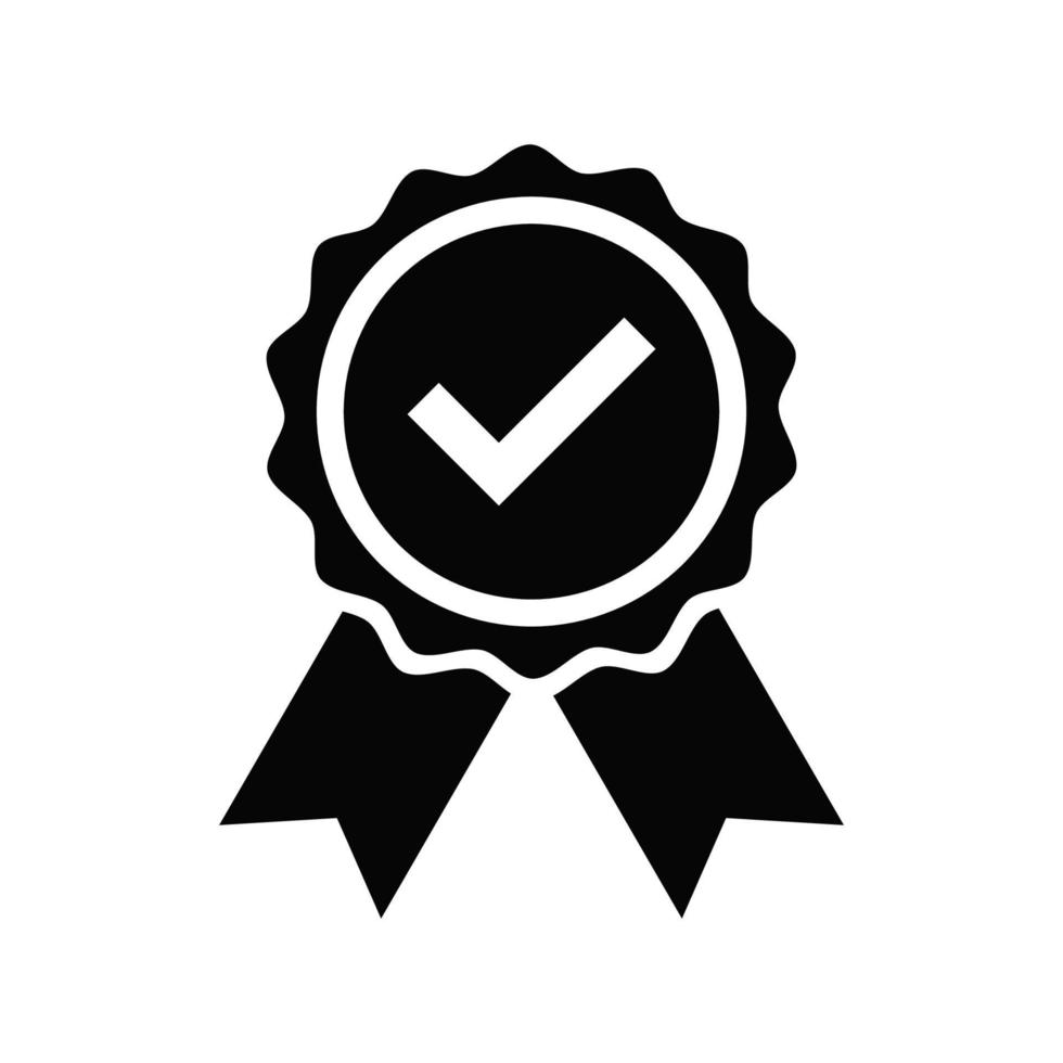 quality badge icon design medal and ribbon illustration free vector